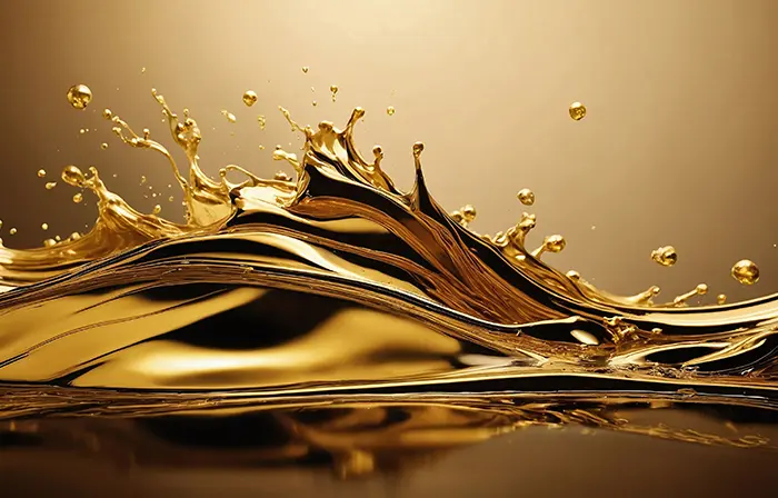 Radiant Golden Waves Wallpaper image
